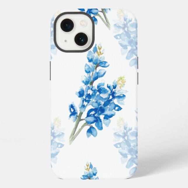 Bluebonnet Pattern Iphone Case (Back)