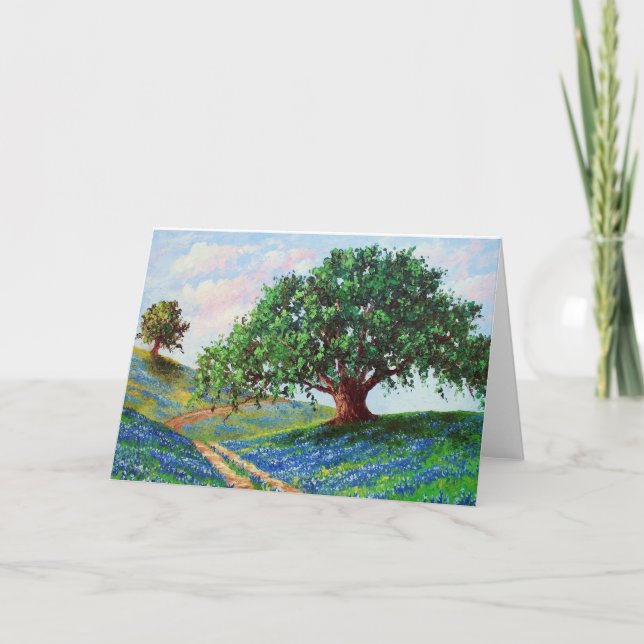 "Bluebonnet Road" (Blank Card) Card (Front)