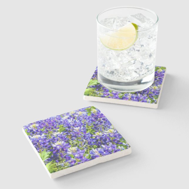 Bluebonnet Stone Coasters (Side)