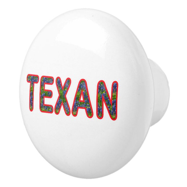 Bluebonnet Texan Ceramic Knob (Right)