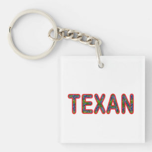 Bluebonnet Texan Keychain