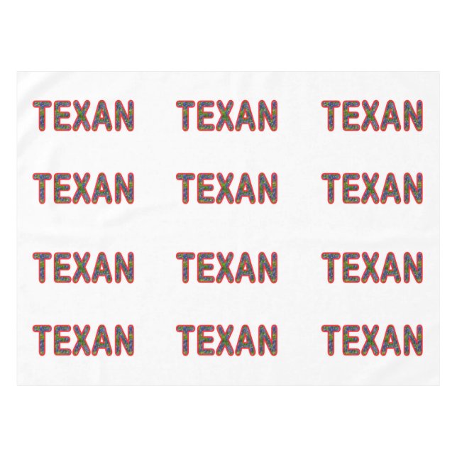 Bluebonnet Texan Tablecloth (Front (Horizontal))