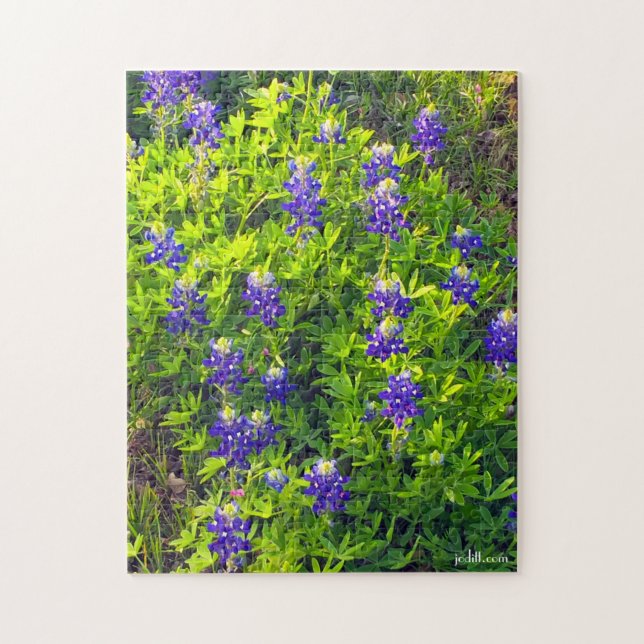 Bluebonnet Texas Flower Scenic Floral Photo Jigsaw Puzzle (Vertical)