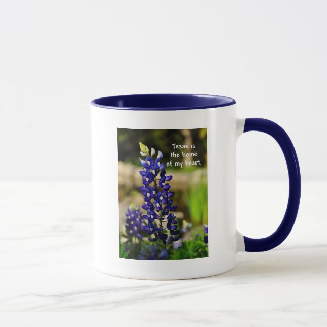 Bluebonnet "Texas is the Home of My Heart" Mug (Right)