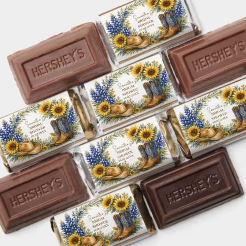 Bluebonnet Texas Sunflower Boho Bridal Shower Hershey's Miniatures