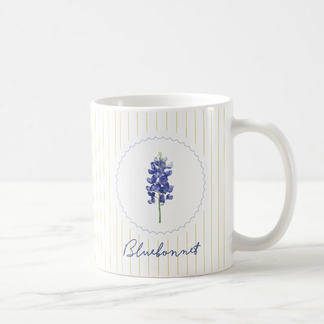 Bluebonnet, Texas Wild Flower, Blue, Purple Spring Coffee Mug (Right)