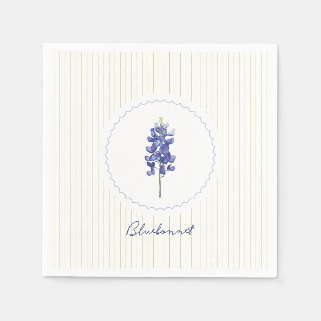 Bluebonnet, Texas Wild Flower Napkins (Front)