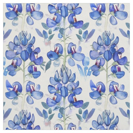 Bluebonnet Texas Wild Flower Pattern Fabric