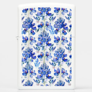 Bluebonnet Texas Wild Flower Pattern Zippo Lighter