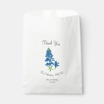 Bluebonnet Thank You Favor Bag by Eclectic_Ramblings at Zazzle