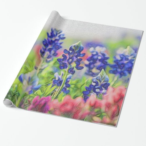 Bluebonnet Themed Gift Wrap