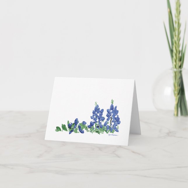 Bluebonnet Wild Flowers, Texas Flowers Card (Front)