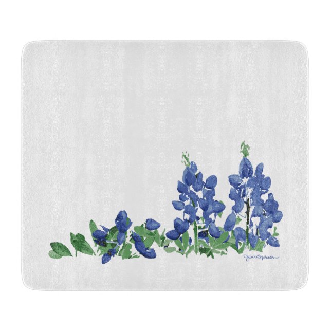 Bluebonnet Wild Flowers, Texas Flowers Cutting Board (Front)