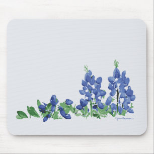 Bluebonnet Wild Flowers, Texas Flowers Mouse Pad