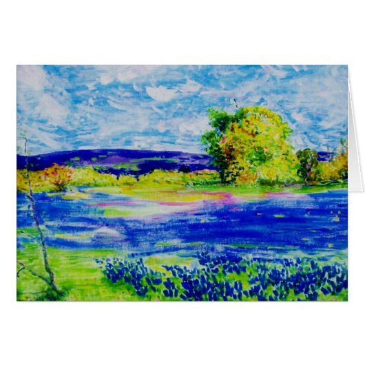 bluebonnet wildflowers cards (Front Horizontal)