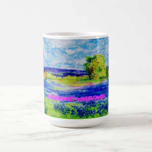 bluebonnet wildflowers coffee mug