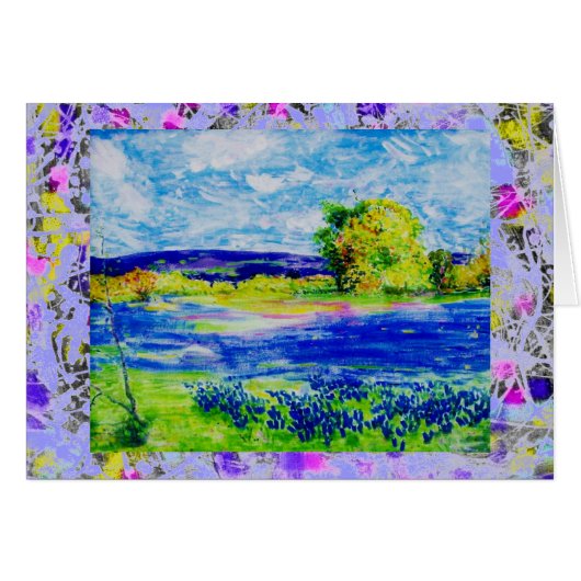 bluebonnet wildflowers drip cards (Front Horizontal)