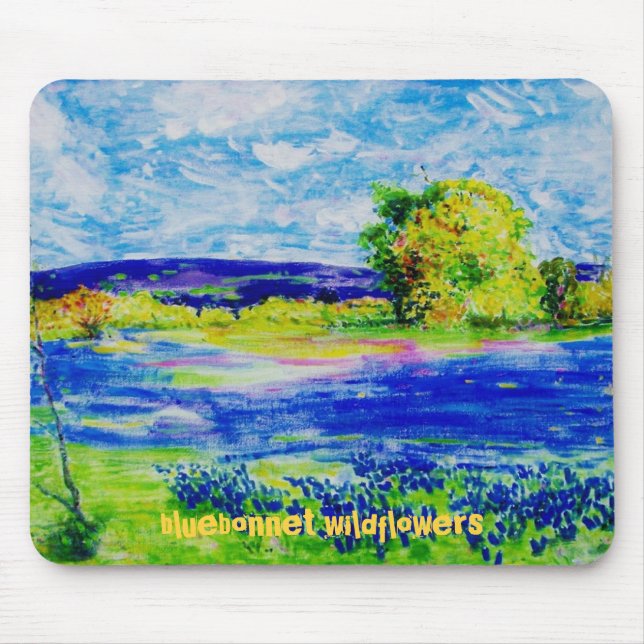 bluebonnet  wildflowers mouse pad (Front)