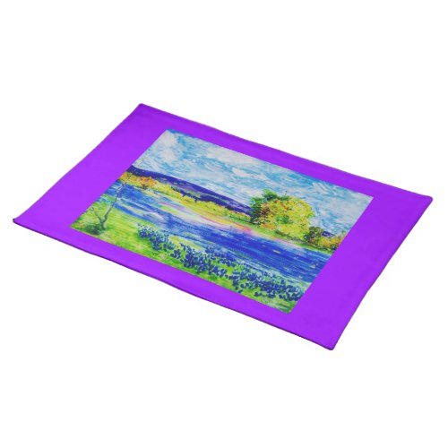 bluebonnet wildflowers placemat