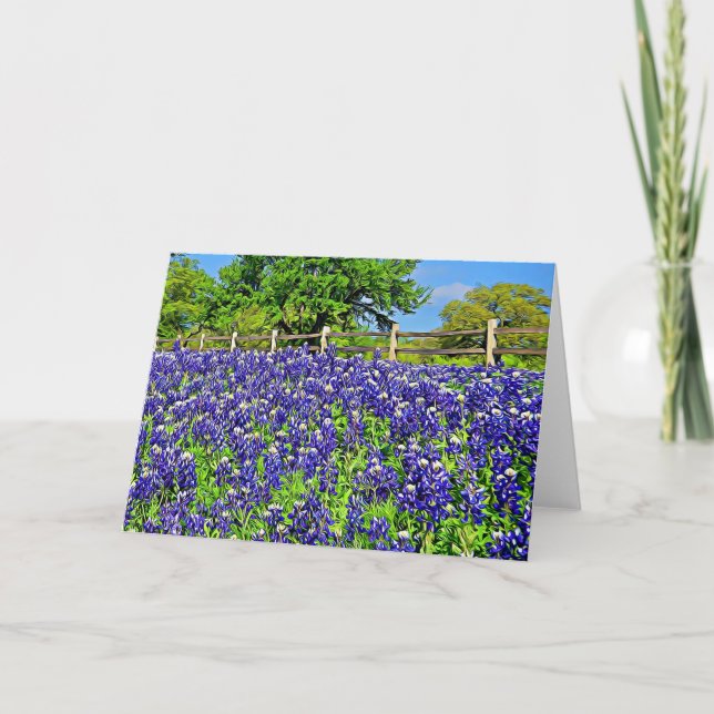 Bluebonnets Art Scripture Card Psalm 145:5 (Front)
