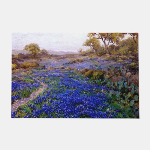 Bluebonnets at Twilight Doormat