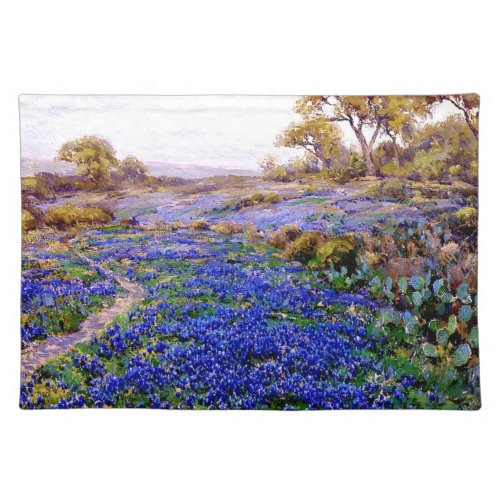 Bluebonnets at Twilight North of San Antonio Cloth Placemat