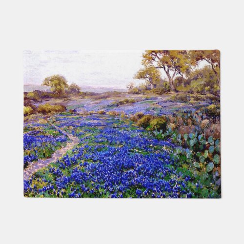 Bluebonnets at Twilight North of San Antonio Doormat