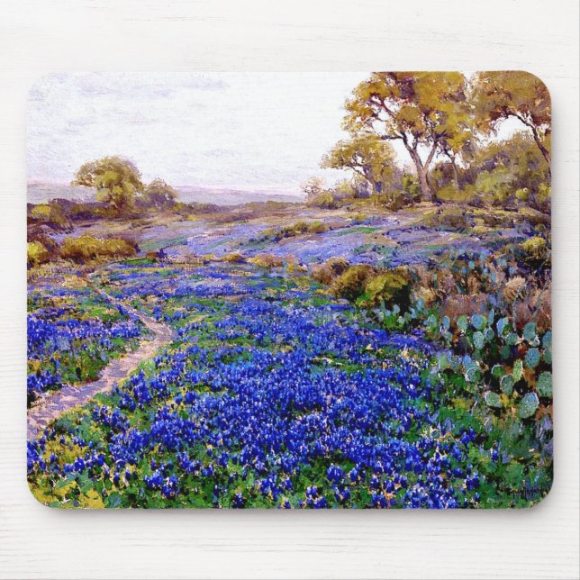 Bluebonnets at Twilight North of San Antonio, Mouse Pad (Front)