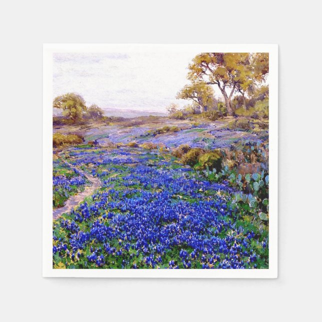 Bluebonnets at Twilight North of San Antonio, Napkins (Front)