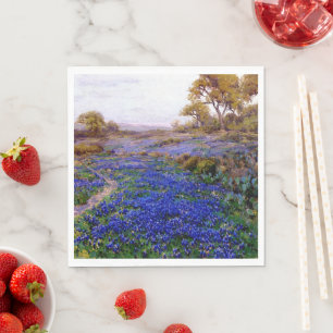 Bluebonnets at Twilight, North of San Antonio Napkins