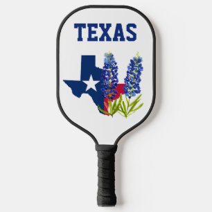 Bluebonnets Austin Texas Floral Texan Flag Pickleball Paddle