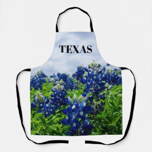 Bluebonnets Blue Floral Texas Texan Elegant Apron