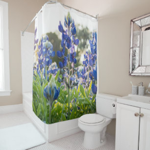 Bluebonnets Blue Floral Texas Texan Elegant Shower Curtain