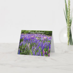 Bluebonnets Blue Flowers Texas Birthday Floral Tha Letterpress Thank You Card