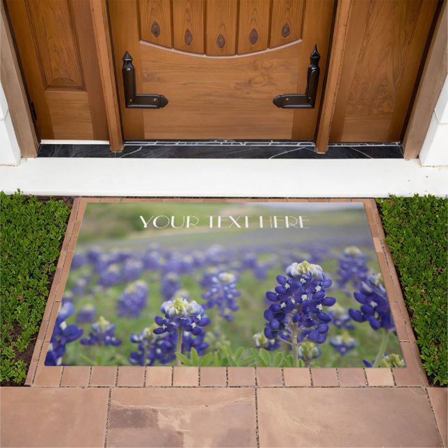 Bluebonnets Blue Flowers Texas texan Floral  Doormat (Outdoor)
