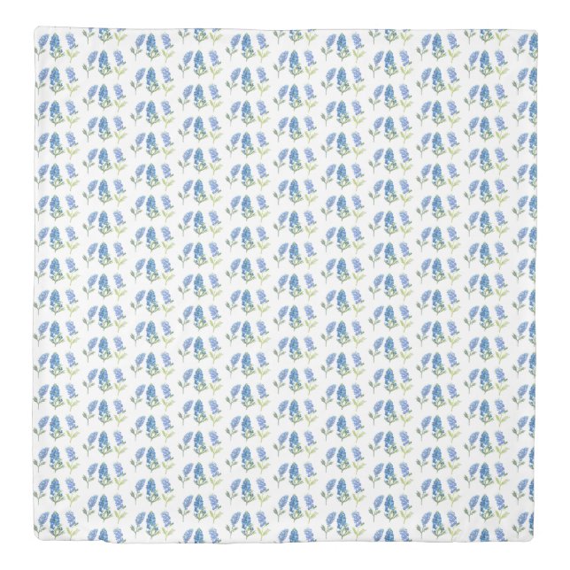 Bluebonnets Blue Flowers Texas Texan Floral  Duvet Cover (Front)