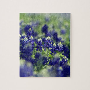 Bluebonnets Blue Flowers Texas Texan Floral Jigsaw Puzzle