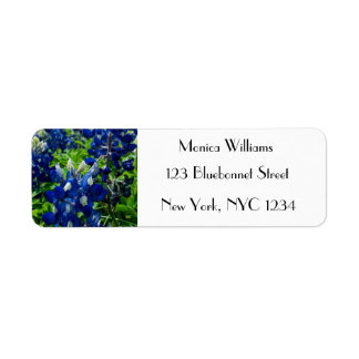 Bluebonnets Blue Flowers Texas texan Floral  Label