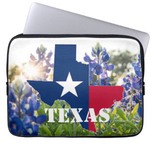 Bluebonnets Blue Flowers Texas texan Floral Laptop Sleeve