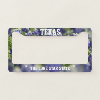 Bluebonnets Blue Flowers Texas Texan Floral  License Plate Frame