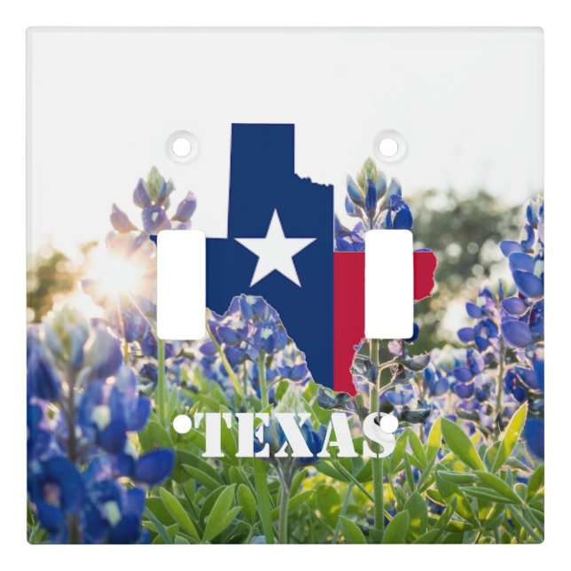 Bluebonnets Blue Flowers Texas texan Floral  Light Switch Cover (Front)