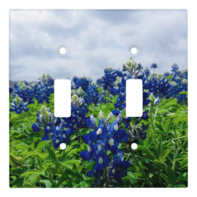 Bluebonnets Blue Flowers Texas texan Floral Light Switch Cover (Front)