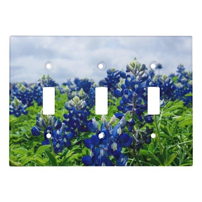 Bluebonnets Blue Flowers Texas texan Floral Light Switch Cover (Front)