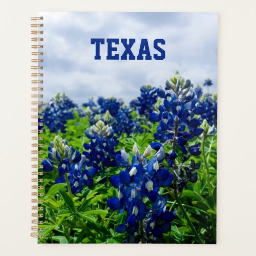 Bluebonnets Blue Flowers Texas texan Floral Planne Planner