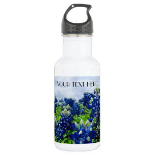 Bluebonnets Blue Flowers Texas texan Floral Stainless Steel Water Bottle