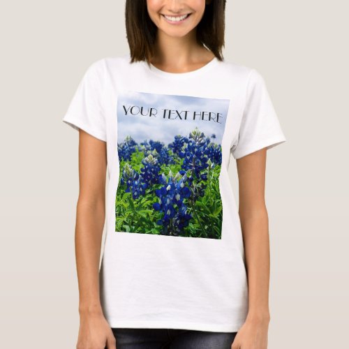 Bluebonnets Blue Flowers Texas texan Floral T_Shirt