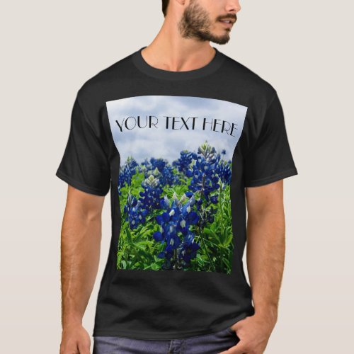 Bluebonnets Blue Flowers Texas texan Floral  T_Shirt