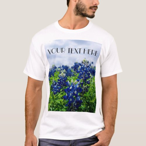 Bluebonnets Blue Flowers Texas texan Floral T_Shirt