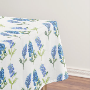 Bluebonnets Blue Flowers Texas Texan Floral Tablecloth