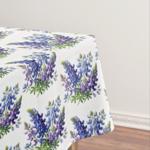 Bluebonnets Blue Flowers Texas Texan Floral Tablecloth